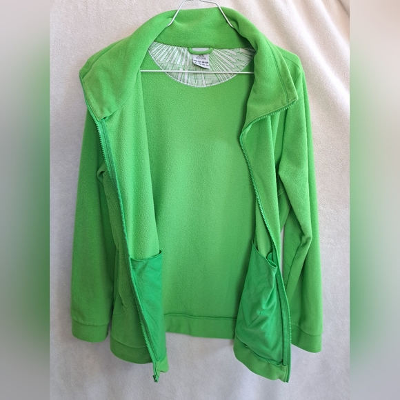 Women's Adidas Green Full Zipper Outdoor Jacket - Picture 6 of 10